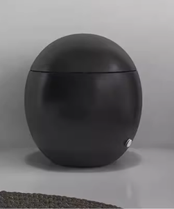 Luxury Silver <strong>Gray</strong> Black Bathroom Sanitary Ware One Piece Intelligent WC <strong>Toilet</strong> Bowl Round S-Trap Automatic Smart <strong>Toilet</strong> - Product Image 4