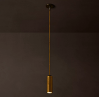 Suspension industrielle moderne en laiton, design créatif allongé, pour restaurant, salle de mariage, luminaire à tête unique