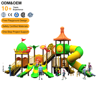 Equipo de Juegos Infantiles Comerciales de Plástico, Tobogán Grande y Resistente para Niños, Juego de Parque Infantil de Plástico para Exteriores