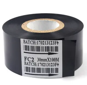 SCF900 30 mmX100m Schwarze Bänder Drucker band/Thermo transfer band/Heiß codierung folie