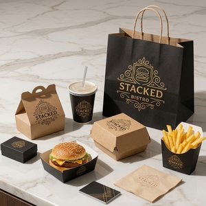 Cajas de Embalaje para Comida para Llevar, con Logotipo Personalizado del Fabricante, Reciclables, para Snacks, Papas Fritas, Hamburguesas y Comida Rápida - Product Image 4