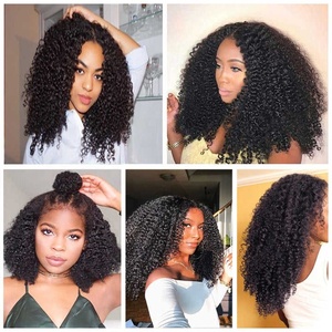 Highknigh Afro crépus bouclés perruque de cheveux humains 200% densité HD Transparent avant de lacet perruque cheveux humains naturels pour les femmes noires - Product Image 6