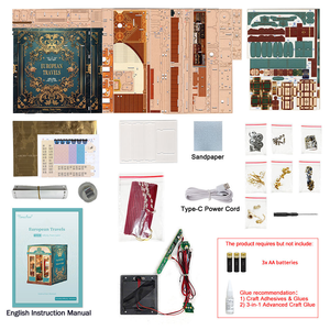 Tonecheer European Travels - Kit de <span class=keywords><strong>Casa</strong></span> de Muñecas DIY con Cabina de Tren de Vapor Vintage y Vagones Conectados, para Coleccionistas de Trenes y Decoración <span class=keywords><strong>del</strong></span> Hogar - Product Image 5
