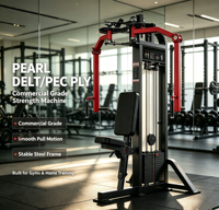 Appareil de musculation professionnel de haute qualité à résistance réglable, équipement de gym à charge par pignon, machine à exercices Pearl Delt/Pec Fly