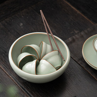 Gaiwan en porcelaine craquelée de style chinois, nouveau bol à thé Kung Fu, petite taille, résistant à la chaleur