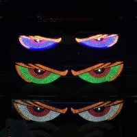 Écran d'affichage à matrice de pixels LED flexible RGB USB, lumières pour pare-brise de voiture, yeux de démon pour voiture, camion, tout-terrain, SUV