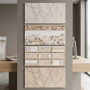 Azulejos Decorativos de Cerámica para Pared de 300x600 mm, 6 mm de Grosor, 5 Años de Garantía, Azulejos Glaseados Digitales Impermeables, Precio Bajo de Fábrica India - Product Image 2