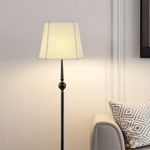 <span class=keywords><strong>Lampadaire</strong></span> d'intérieur en métal/<span class=keywords><strong>bois</strong></span> avec abat-jour en <span class=keywords><strong>rotin</strong></span> ou en plumes – Design élégant - Product Image 6