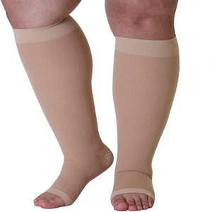Chaussettes de compression grande taille de bouchon mollet et cheville extra larges, bas de compression anti-varices - Product Image 6