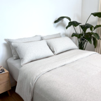 Ensemble de literie de luxe en jersey de coton 140gsm tissage texturé unique beurre doux respirant toutes saisons ensemble de draps de poche profonde