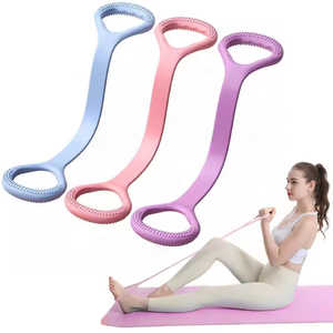 Banda Elastica a Forma di 8 in TPE con Maniglie <span class=keywords><strong>per</strong></span> Allenamento di <span class=keywords><strong>Braccia</strong></span> e Schiena, Yoga, Pilates, Stretching e Body Building - Product Image 1