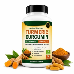 <span class=keywords><strong>Cápsulas</strong></span> Veganas de Extracto de <span class=keywords><strong>Cúrcuma</strong></span> <span class=keywords><strong>con</strong></span> BioPerine y <span class=keywords><strong>Pimienta</strong></span> <span class=keywords><strong>Negra</strong></span> de 1500 mg, Suplemento OEM ODM para la Salud Articular en Adultos - Product Image 2