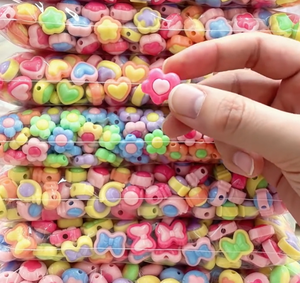 Acrylic Multicolor Children's <strong>Hair</strong> Beads <strong>for</strong> <strong>Braiding</strong> with Various Patterns - Children's DIY <strong>Hair</strong> Accessories - Product Image 2