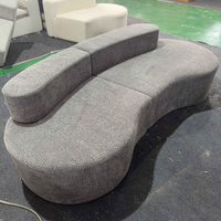 Sofá Modular Curvo JJY-039 Tanzuo Unisofa, Empacado en Caja, Plegable, para Exteriores, Sofá de Esquina para el Suelo, Compresible