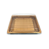 JY-81209 Best Seller Boîte à sushi rectangulaire jetable en plastique PS avec couvercle transparent Boîte à sushi