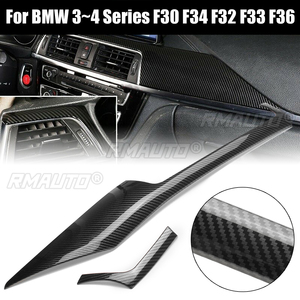 2 ชิ้น/ชุดคาร์บอนไฟเบอร์สไตล์แผงควบคุมกลางสำหรับ BMW F30 F34 F32 F33 F36 - Product Image 1