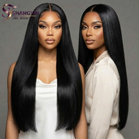 Perruque frontale en dentelle HD transparente sans colle 13x6 en gros, cheveux humains vierges indiens bruts, cuticules alignées, pré-épilée, ligne de cheveux naturelle