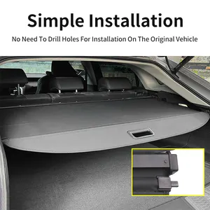 Car Accessories Cargo Cover For BMW X1 2010-2015 Trunk Cover Shade Waterproof Canvas Retractable Rear Trunk Cover Curtain
