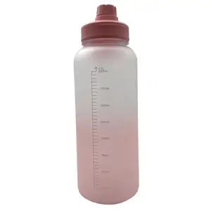 Botol Air Olahraga, Botol Air Olahraga dengan Penanda Waktu, Botol Plastik Beku Bpa, Warna Kustom 1400Ml