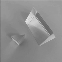 Offre spéciale, lentilles de projecteur en verre de silice fondue optique personnalisable OEM, prisme à angle droit à 60 degrés, motif plat triangulaire
