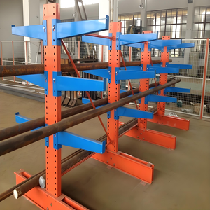 מתכוונן עגול חור זקוף מתלה עבור בנייה חומר אחסון צינורות פלדה עץ - Product Image 6