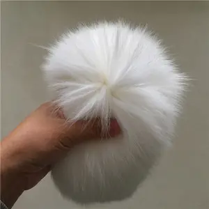 real fur 40cm blue fox white color fox tail fluffy cell phone charm