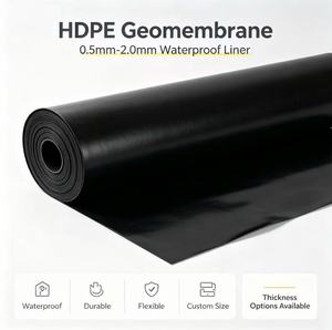 Geomembrana Virgen de HDPE para Estanques, Revestimiento de Plástico Negro para Estanques de Peces, Acuicultura, Presas, Vertederos y <span class=keywords><strong>Lagunas</strong></span> - Product Image 1