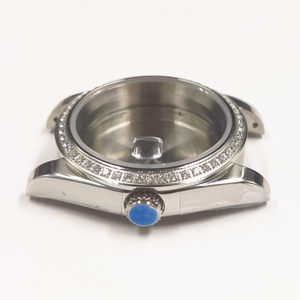 <span class=keywords><strong>Lunette</strong></span> en acier inoxydable de 36 mm avec verre saphir et strass <span class=keywords><strong>pour</strong></span> mouvements de montre ETA 2836/2824, Miyota série 82, NH35, compatible NH36 - Product Image 4