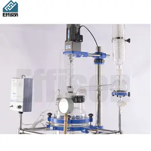 Chemical Glass Reactor Lab 20L Chemical Equipment Glass Reactor High Borosilicate Glass Reactor