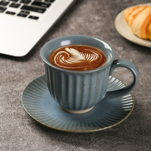 Factory Direct China Modern Japanese Porcelain Eco-Friendly Floral Coffee Tea Cup Saucer <b>Set</b> <b>Microwave</b> Dishwasher Oven Safe - Product Image 2