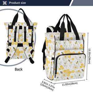 Tas popok ransel berubah popok perawatan bayi bersalin tahan air desain mewah - Product Image 3