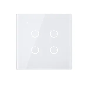 ZigBee Wall Touch Smart Light Switch free Capacitor Smart Life/Tuya 2/3 Way Control compatible Alexa Google