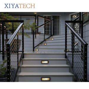 XIYATECH exterior diseño moderno barandilla acero inoxidable escalera redonda pasamanos balcón vidrio aluminio U canal valla - Product Image 4
