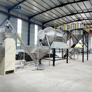 Full Automatic <b>Plastic</b> Powder Mixing Packing Line Dual Storage Silos Rotary <b>Drum</b> Blender High Speed Double Auger Filler 320bag/h - Product Image 6