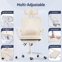 Chaise en maille de bonne qualité avec dossier haut réglable en hauteur