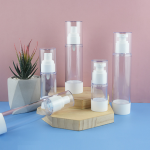 Wholesale Lotion <b>Bottle</b> Round Cream Liquid Serum <b>Travel</b> <b>Clear</b> 100ml Spray Plastic Containers Cosmetic Airless Pump <b>Bottle</b> - Product Image 3