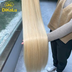 처리되지 않은 613 인모 직조 번들, 뼈 스트레이트 100% 헤어 익스텐션, 613 스트레이트 금발 헤어 번들 - Product Image 1