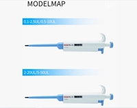 Pistolet micropipette réglable avec embouts en plastique, volume de laboratoire 0,1-1000 µl