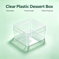 Boîte à dessert en plastique transparent SUNSHING avec couvercle, conteneur de rangement transparent pour mousse, tiramisu, gâteau en couches, présentoir à bonbons