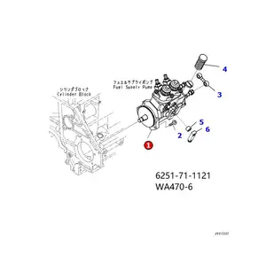 Parti per escavatore pompa idraulica PC450-8 PC400-8 pompa del carburante 6251-71-1121 pompa di iniezione del carburante a 0571 094000