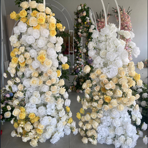 L-FRB024 Décoration d'arche de mariage, ensemble d'arche de fleurs artificielles pour mariage, chemin de table en fleurs de soie artificielles pour la décoration de mariage - Product Image 1
