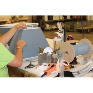 DB กล่องผ้าลินินสีขาวในร่ม, โป๊ะอ่อนพร้อมเครื่องซักผ้าดีไซน์แบบดั้งเดิมและทันสมัยสำหรับรูปร่างเส้นไฟในบ้าน - Product Image 2