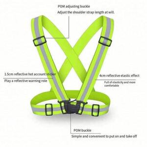 Promotion : Harnais de sécurité personnalisé, ceinture réglable, vêtements haute visibilité, accessoire de travail nocturne réfléchissant - Product Image 4