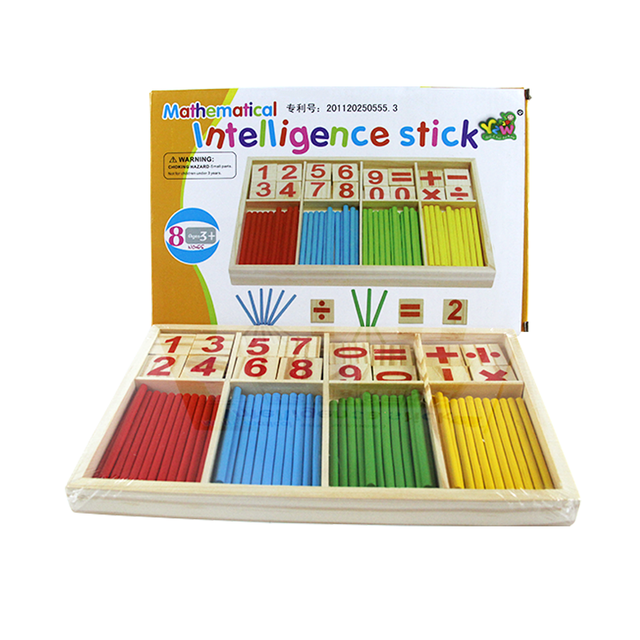 Children Counting Stick Learning Box Primary School Mathematics Teaching Aids Early Educational Math Toys for Kids Boys Girls