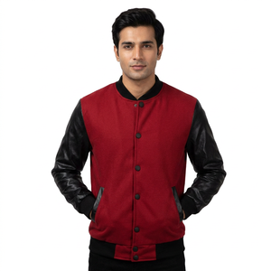 Chaqueta de Béisbol de Invierno Personalizada con Logotipo Estampado, Chaqueta Universitaria de Satén Estilo Letterman, Chaqueta de Moda Universitaria - Product Image 1
