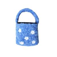 Dompet Koin Beruang Bunga Bordir Minimalis Lucu, Tas Penyimpanan Lipstik Mini Portabel, Tas Penyimpanan Earphone, Kabel Data Anti Debu