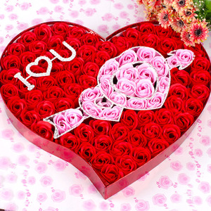Venta al por mayor creativo hecho a mano 100 Forever Pink <span class=keywords><strong>Eterna</strong></span> Rose Flower Romántico Día de San Valentín Regalo para ella para Navidad - Product Image 1