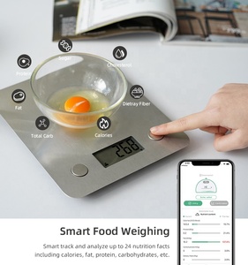 스마트 헬스 영양 균형 식품 비타민 계산 디지털 전자 앱 스테인리스 스틸 LCD 디스플레이 저울 - Product Image 2