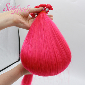 Perruques en cheveux humains naturels couleur rose personnalisée, extensions de cheveux à pointe en U, directement de l'usine, pour les créatifs et les passionnés de mode - Product Image 4