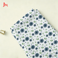 Tissu en popeline de coton imprimé numérique personnalisé, tissage uni, motif floral, en rouleau, pour vêtements et robes
